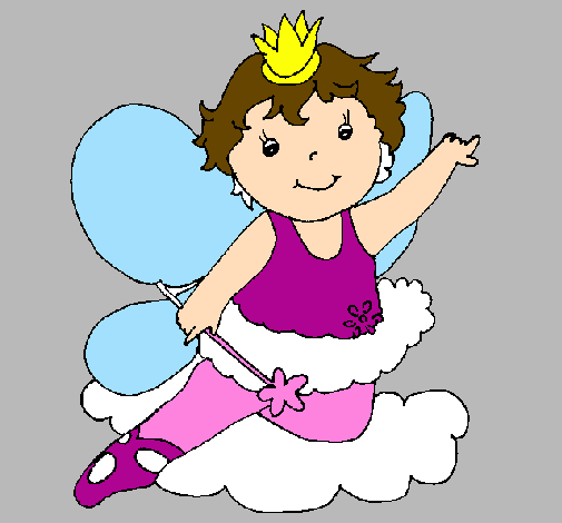 Coloring page Fairy painted byaron N