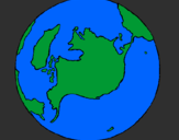 Coloring page Planet Earth painted byL.J.