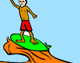 Coloring page Surf painted byleon