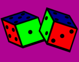 Coloring page Dice painted byshorty