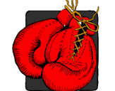 Coloring page Boxing gloves painted byflora