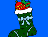 Coloring page Stocking with presents II painted byjack savant