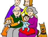 Coloring page Family  painted bykass