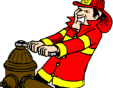 Coloring page Firefighter painted byleeann
