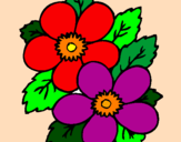 Coloring page Flowers painted byFernanda