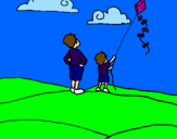 Coloring page Kite painted byyulia