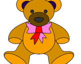 Coloring page Teddy bear painted byayu