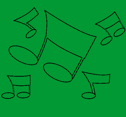 Coloring page Musical notes painted bykevin