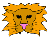Coloring page Lion painted byulises