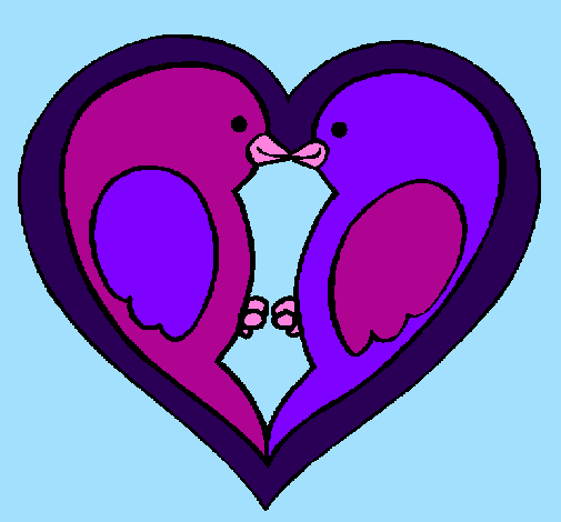 Birds in love