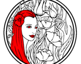 Coloring page Princess of the forest 3 painted by%uFFFDDaniel
