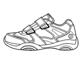 Coloring page Sneaker painted byshoe uncolored