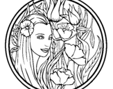 Coloring page Princess of the forest 3 painted bykiran