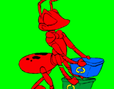 Coloring page Ant recycling painted byGAARA