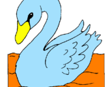Coloring page Swan painted byluis