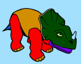 Coloring page Triceratops II painted byluis