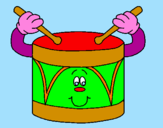 Coloring page Drum painted byLucia Moreno
