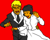 Coloring page Just married painted byKaden:Wedding