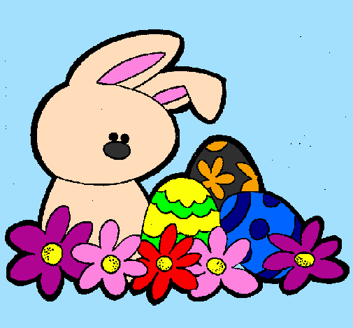 Coloring page Easter Bunny painted byJane Princess