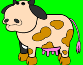 Coloring page Thoughtful cow painted bymiranda