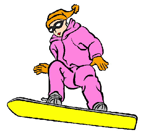 Coloring page Snowboard painted byFanny