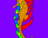 Coloring page Oriental sea horse painted bykyla 