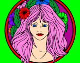 Coloring page Princess of the forest 2 painted bykyla