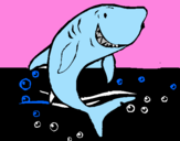 Coloring page Shark painted byagenonymous