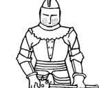 Coloring page Knight with mace painted byjjjj
