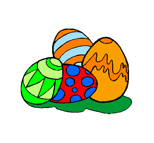 Coloring page Easter eggs painted bykaren$$