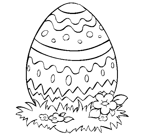 Coloring page Easter egg 2 painted byrango1