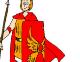 Coloring page Roman soldier II painted byalexandre
