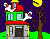 Coloring page Ghost house painted bymostafa