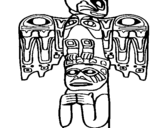 Coloring page Totem painted bymarcy