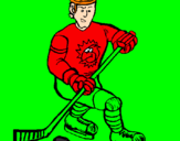 Coloring page Ice hockey player painted byeric m