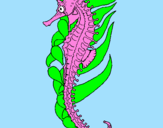 Coloring page Oriental sea horse painted bymorgan