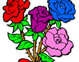 Coloring page Bunch of roses painted bychloe n 