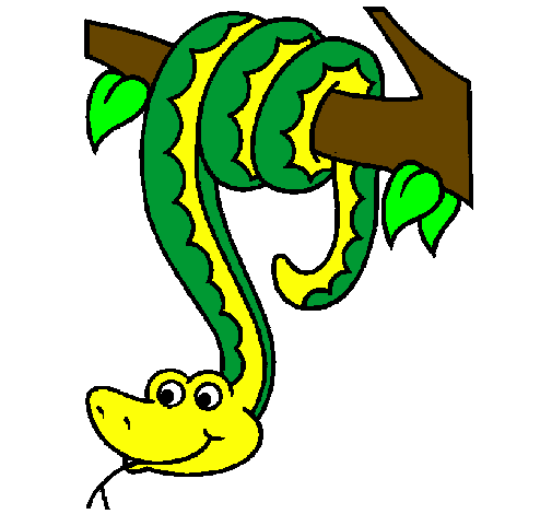 Snake hanging from a tree