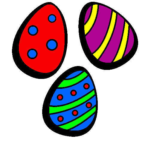 Coloring page Easter eggs IV painted bychloe n 