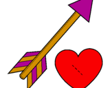 Coloring page Heart and arrow painted byJimmy