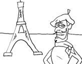 Coloring page France painted byemel