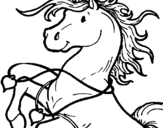 Coloring page Horse painted byiago