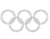 Coloring page Olympic rings painted byemel