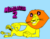 Coloring page Madagascar 2 Alex painted bymorgan