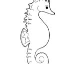 Coloring page Sea horse painted byemel