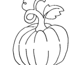 Coloring page Pumpkin painted byemel