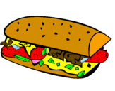 Coloring page Sandwich painted byjp