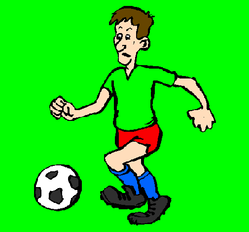 Colored page Football player painted by palmeiras