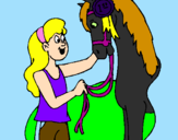 Coloring page Winning horse painted bydany
