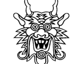 Coloring page Dragon face painted byJimmy